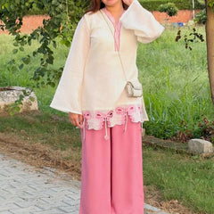 Women’s Designer Party Wear Roman Silk Kurta Palazzo Set