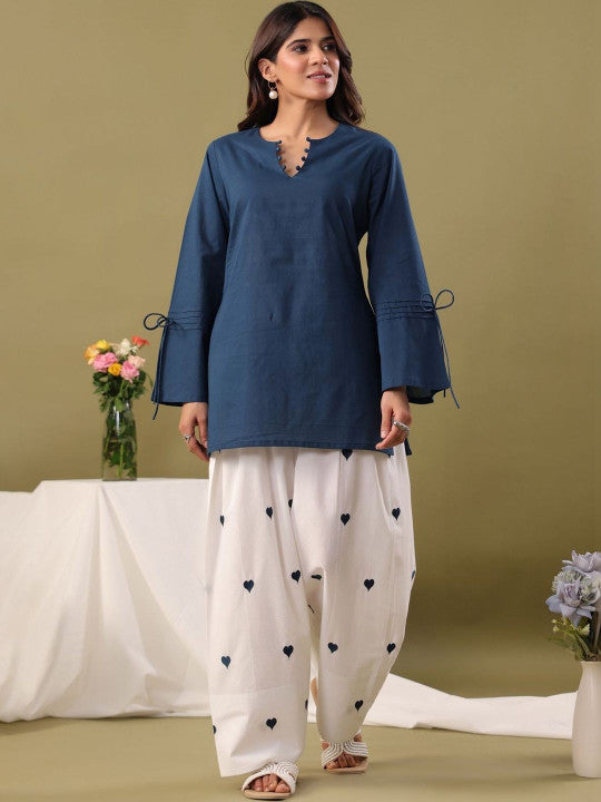 Women Regular Pure Cotton Kurti with Farshi Salwar