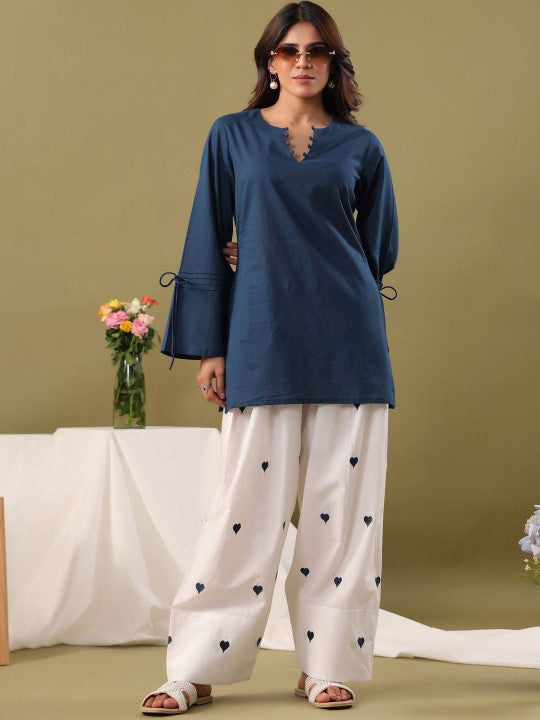 Women Regular Pure Cotton Kurti with Farshi Salwar
