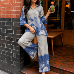 Grey Italian Linen Co-ord Set