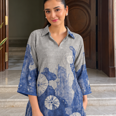 Grey Italian Linen Co-ord Set