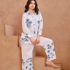 White Italian Linen Co-ord Set