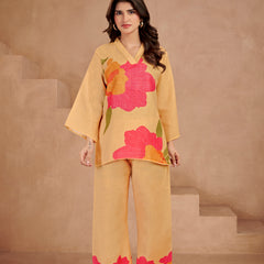 Mustard Italian Linen Co-ord Set