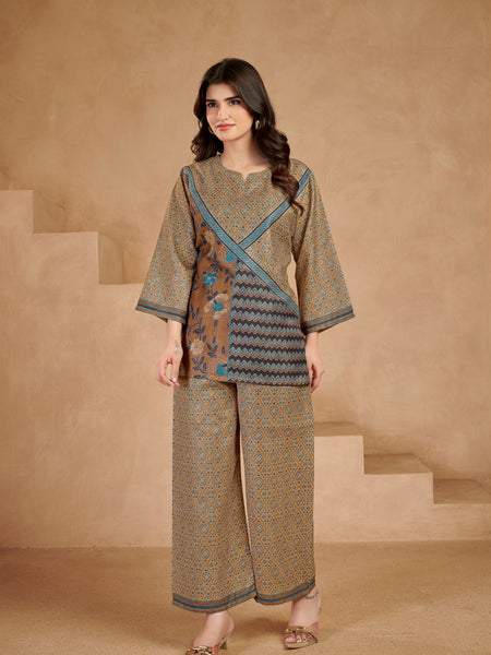 Light Brown Italian Linen Co-ord Set