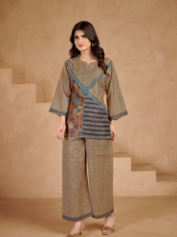 Light Brown Italian Linen Co-ord Set