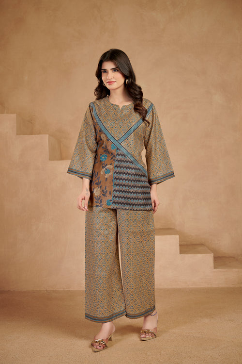 Light Brown Italian Linen Co-ord Set