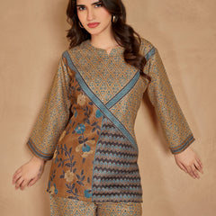 Light Brown Italian Linen Co-ord Set