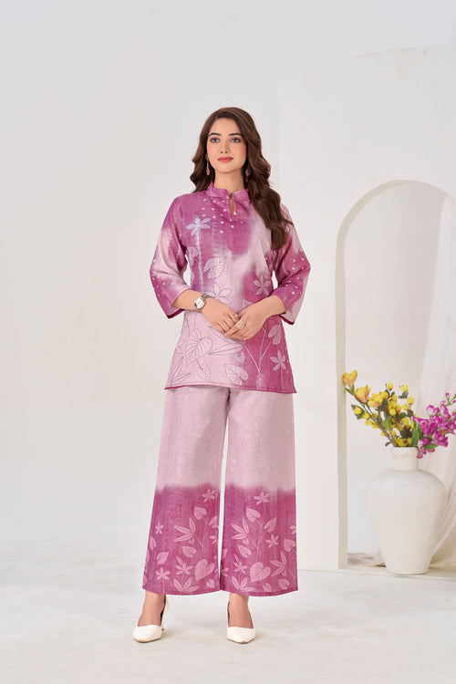 Pink Italian Linen Co-ord Set