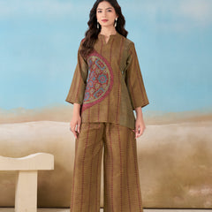 Brown Italian Linen Co-ord Set