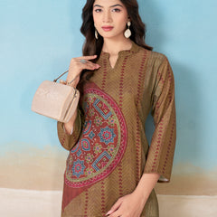 Brown Italian Linen Co-ord Set
