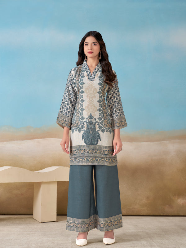 SlateBlue Italian Linen Co-ord Set