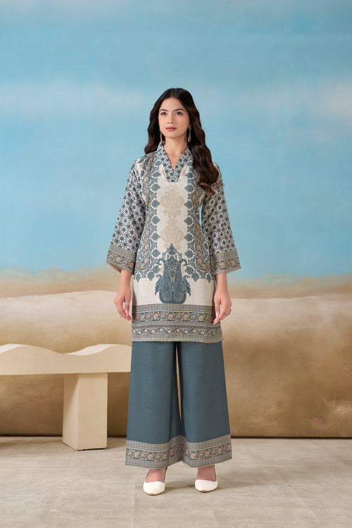 SlateBlue Italian Linen Co-ord Set