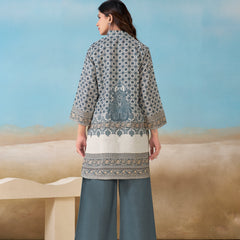 SlateBlue Italian Linen Co-ord Set