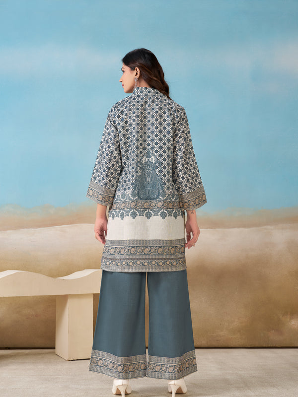 SlateBlue Italian Linen Co-ord Set