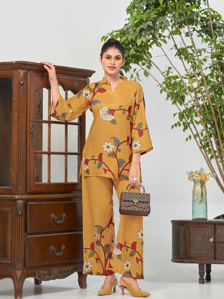 Yellow Italian Linen Co-ord Set