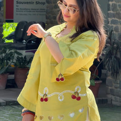Cherry & Heart Farsi Salwar Set With Pockets