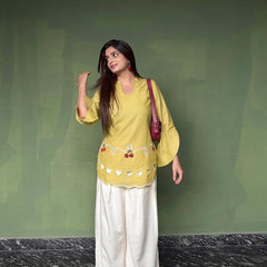 Cherry & Heart Farsi Salwar Set With Pockets