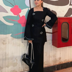 The Evil Farsi Salwar Set Black Full Sleeve