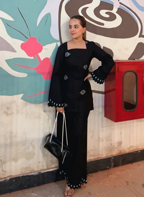 The Evil Farsi Salwar Set Black Full Sleeve
