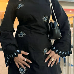 The Evil Farsi Salwar Set Black Full Sleeve