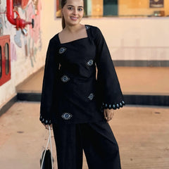 The Evil Farsi Salwar Set Black Full Sleeve