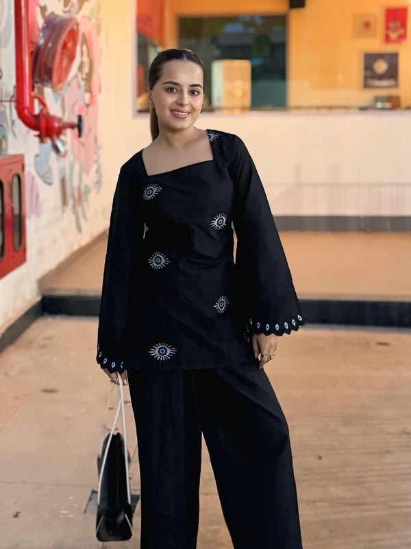 The Evil Farsi Salwar Set Black Full Sleeve