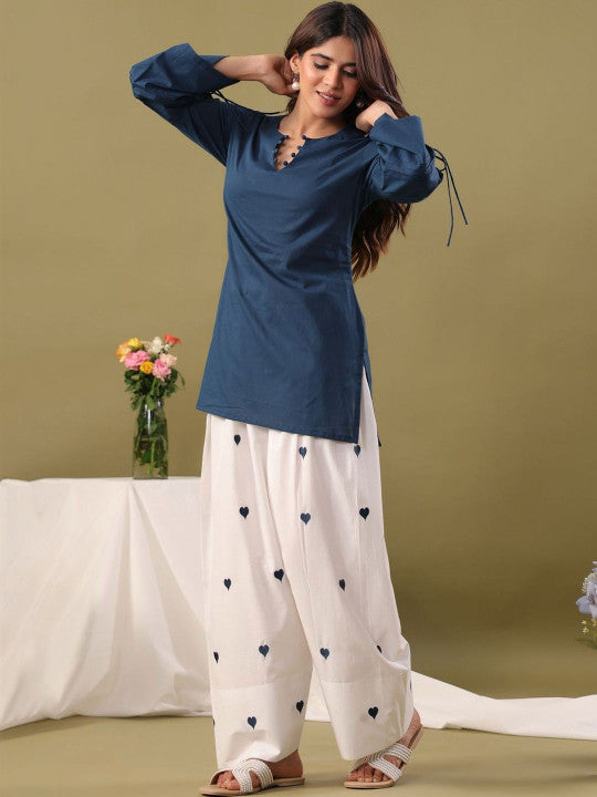 Women Regular Pure Cotton Kurti with Farshi Salwar