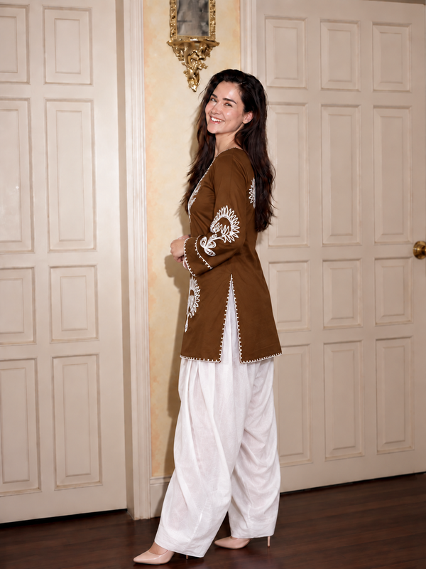 Embroidery Work Farshi Salwar Set