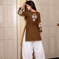 Embroidery Work Farshi Salwar Set