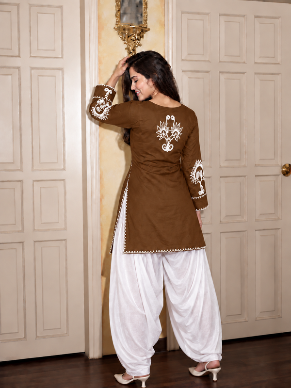 Embroidery Work Farshi Salwar Set