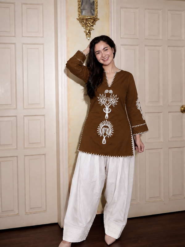 Embroidery Work Farshi Salwar Set
