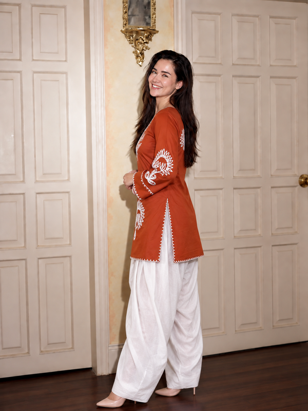 Embroidery Work Farshi Salwar Set