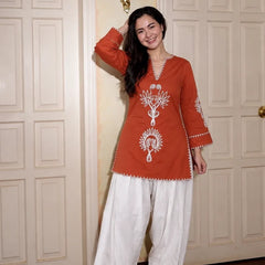 Embroidery Work Farshi Salwar Set
