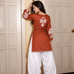 Embroidery Work Farshi Salwar Set