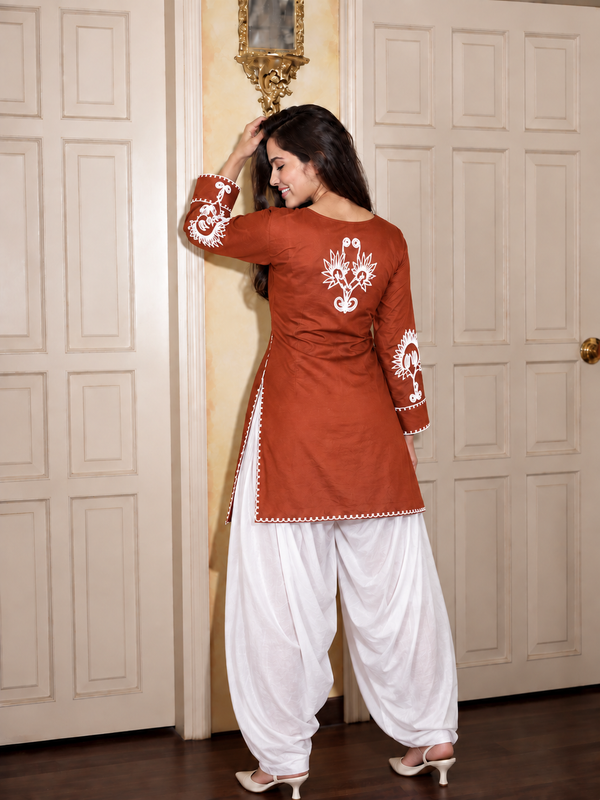 Embroidery Work Farshi Salwar Set