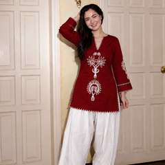 Embroidery Work Farshi Salwar Set