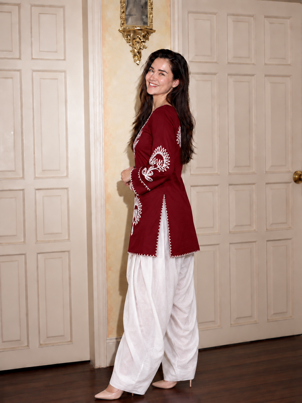 Embroidery Work Farshi Salwar Set