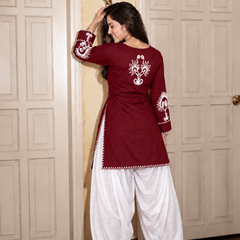 Embroidery Work Farshi Salwar Set