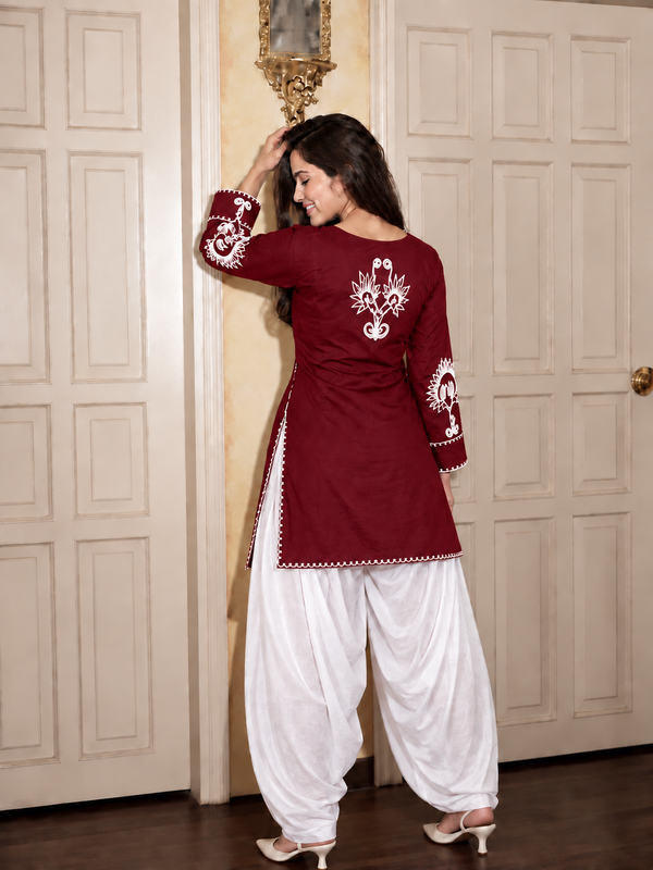 Embroidery Work Farshi Salwar Set