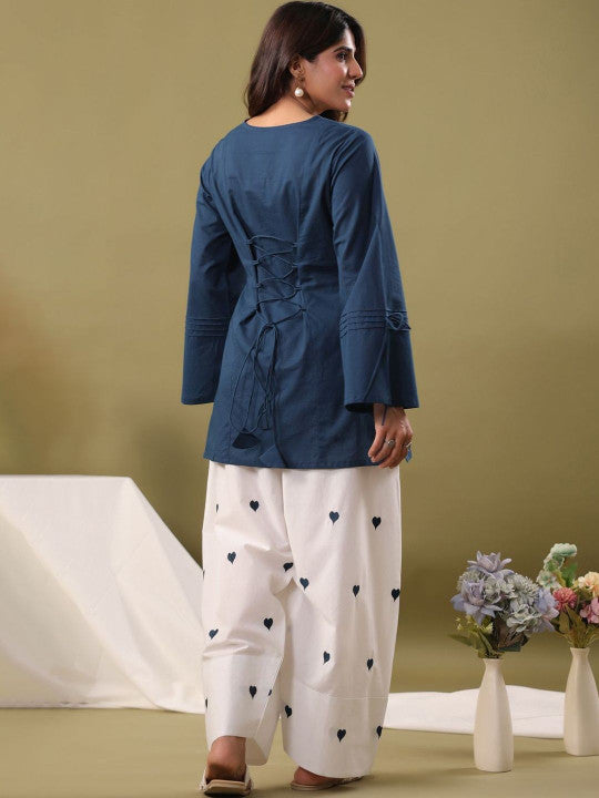 Women Regular Pure Cotton Kurti with Farshi Salwar
